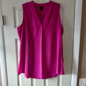 Worthington Fuchsia Sleeveless Blouse